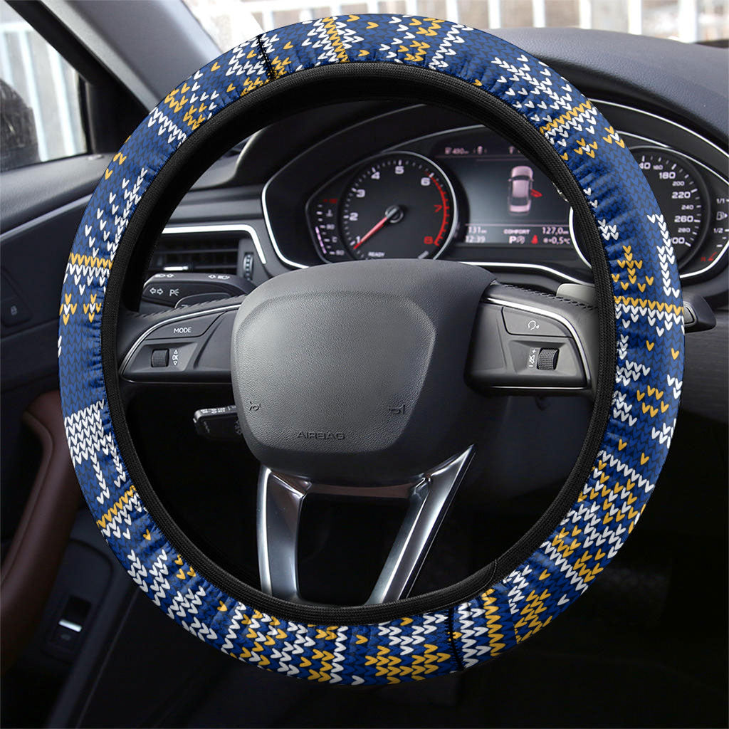 West Coast Eagles Football Christmas Steering Wheel Cover Australian Football Mascot - Ugly Christmas Pattern Festive