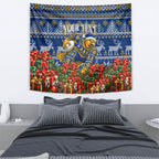 Personalized West Coast Eagles Football Christmas Tapestry Australian Football Mascot - Ugly Christmas Pattern Festive