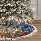 West Coast Eagles Football Christmas Tree Skirt Australian Football Mascot - Ugly Christmas Pattern Festive