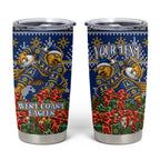 Personalized West Coast Eagles Football Christmas Tumbler Cup Australian Football Mascot - Ugly Christmas Pattern Festive