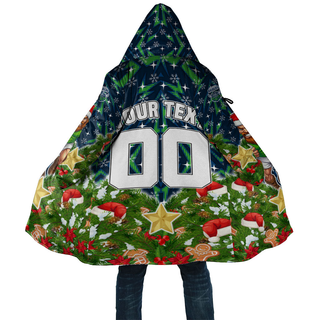 Personalised Raiders Rugby Christmas Cloak Santa Rugby Mascot - Pine Wreath Festive