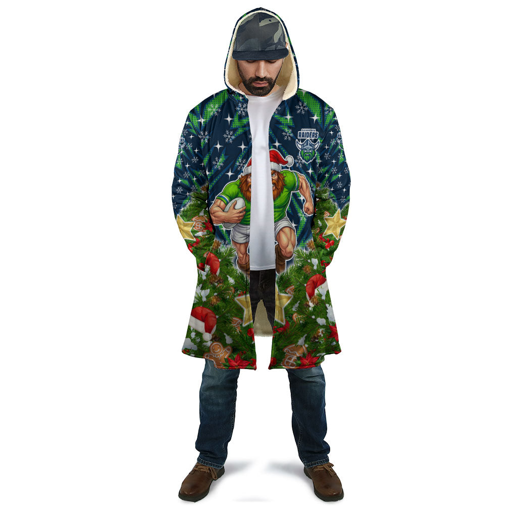 Personalised Raiders Rugby Christmas Cloak Santa Rugby Mascot - Pine Wreath Festive