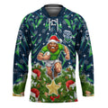 Personalised Raiders Rugby Christmas Hockey Jersey Santa Rugby Mascot - Pine Wreath Festive