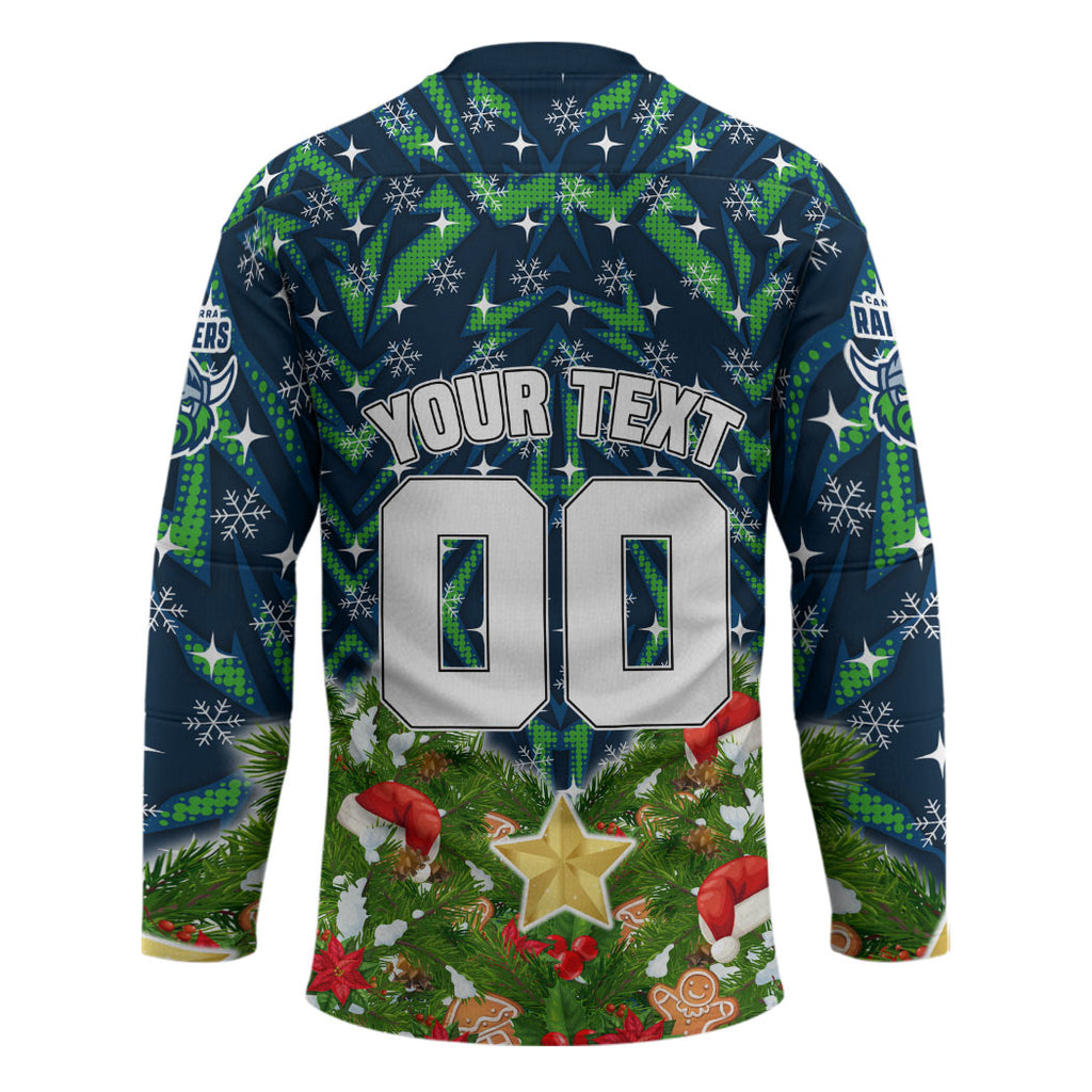 Personalised Raiders Rugby Christmas Hockey Jersey Santa Rugby Mascot - Pine Wreath Festive