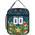 Personalised Raiders Rugby Christmas Lunch Bag Santa Rugby Mascot - Pine Wreath Festive