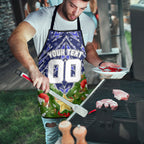 Personalised Bulldogs Rugby Christmas Apron Santa Rugby Mascot - Pine Wreath Festive
