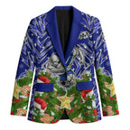 Personalised Bulldogs Rugby Christmas Blazer Santa Rugby Mascot - Pine Wreath Festive