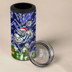 Personalised Bulldogs Rugby Christmas 4 in 1 Can Cooler Tumbler Santa Rugby Mascot - Pine Wreath Festive