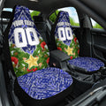 Personalised Bulldogs Rugby Christmas Car Seat Cover Santa Rugby Mascot - Pine Wreath Festive