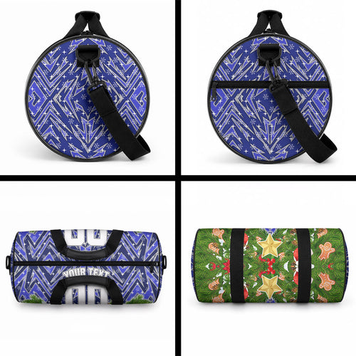 Personalised Bulldogs Rugby Christmas Duffle Bag Santa Rugby Mascot - Pine Wreath Festive