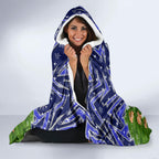 Personalised Bulldogs Rugby Christmas Hooded Blanket Santa Rugby Mascot - Pine Wreath Festive