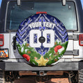 Personalised Bulldogs Rugby Christmas Spare Tire Cover Santa Rugby Mascot - Pine Wreath Festive