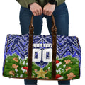 Personalised Bulldogs Rugby Christmas Travel Bag Santa Rugby Mascot - Pine Wreath Festive