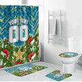 Personalised Titans Rugby Christmas Bathroom Set Santa Rugby Mascot - Pine Wreath Festive