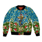 Personalised Titans Rugby Christmas Bomber Jacket Santa Rugby Mascot - Pine Wreath Festive