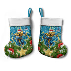 Titans Rugby Christmas Stocking Santa Rugby Mascot - Pine Wreath Festive