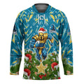 Personalised Titans Rugby Christmas Hockey Jersey Santa Rugby Mascot - Pine Wreath Festive