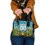 Personalised Titans Rugby Christmas Shoulder Handbag Santa Rugby Mascot - Pine Wreath Festive