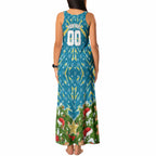Personalised Titans Rugby Christmas Tank Maxi Dress Santa Rugby Mascot - Pine Wreath Festive