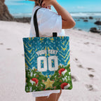 Personalised Titans Rugby Christmas Tote Bag Santa Rugby Mascot - Pine Wreath Festive