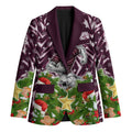 Personalised Sea Eagles Rugby Christmas Blazer Santa Rugby Mascot - Pine Wreath Festive