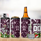 Personalised Sea Eagles Rugby Christmas 4 in 1 Can Cooler Tumbler Santa Rugby Mascot - Pine Wreath Festive