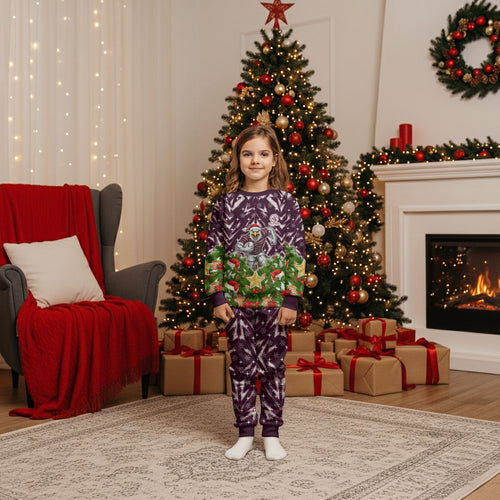 Personalised Sea Eagles Rugby Christmas Pajama Set Santa Rugby Mascot - Pine Wreath Festive