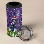 Personalised Melbourne Storm Rugby Christmas 4 in 1 Can Cooler Tumbler Santa Rugby Mascot - Pine Wreath Festive