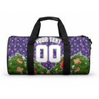 Personalised Melbourne Storm Rugby Christmas Duffle Bag Santa Rugby Mascot - Pine Wreath Festive
