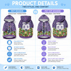 Personalised Melbourne Storm Rugby Christmas Pet Hoodie Santa Rugby Mascot - Pine Wreath Festive