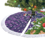Melbourne Storm Rugby Christmas Tree Skirt Santa Rugby Mascot - Pine Wreath Festive