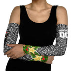 Personalised Penrith Panthers Rugby Christmas Arm Sleeves Santa Rugby Mascot - Pine Wreath Festive