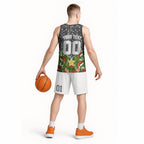 Personalised Penrith Panthers Rugby Christmas Basketball Jersey Santa Rugby Mascot - Pine Wreath Festive