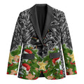 Personalised Penrith Panthers Rugby Christmas Blazer Santa Rugby Mascot - Pine Wreath Festive