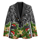 Personalised Penrith Panthers Rugby Christmas Blazer Santa Rugby Mascot - Pine Wreath Festive