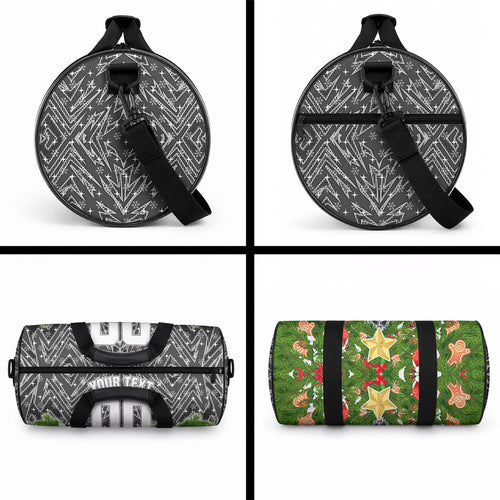 Personalised Penrith Panthers Rugby Christmas Duffle Bag Santa Rugby Mascot - Pine Wreath Festive