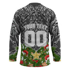 Personalised Penrith Panthers Rugby Christmas Hockey Jersey Santa Rugby Mascot - Pine Wreath Festive