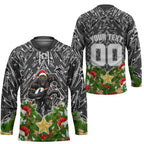 Personalised Penrith Panthers Rugby Christmas Hockey Jersey Santa Rugby Mascot - Pine Wreath Festive