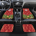 Personalised Dolphins Rugby Christmas Car Mats Santa Rugby Mascot - Pine Wreath Festive