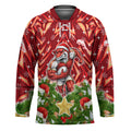 Personalised Dolphins Rugby Christmas Hockey Jersey Santa Rugby Mascot - Pine Wreath Festive
