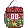 Personalised Dolphins Rugby Christmas Lunch Bag Santa Rugby Mascot - Pine Wreath Festive
