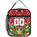 Personalised Dolphins Rugby Christmas Lunch Bag Santa Rugby Mascot - Pine Wreath Festive