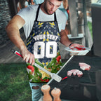 Personalised Cowboys Rugby Christmas Apron Santa Rugby Mascot - Pine Wreath Festive