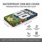 Personalised Parramatta Eels Rugby Christmas Baby Bed Cover Santa Rugby Mascot - Pine Wreath Festive