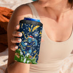 Personalised Parramatta Eels Rugby Christmas 4 in 1 Can Cooler Tumbler Santa Rugby Mascot - Pine Wreath Festive