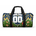 Personalised Parramatta Eels Rugby Christmas Duffle Bag Santa Rugby Mascot - Pine Wreath Festive
