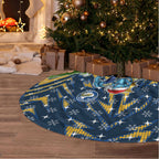 Parramatta Eels Rugby Christmas Tree Skirt Santa Rugby Mascot - Pine Wreath Festive