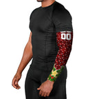 Personalised Dragons Rugby Christmas Arm Sleeves Santa Rugby Mascot - Pine Wreath Festive