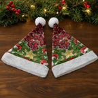 Dragons Rugby Christmas Santa Hat Santa Rugby Mascot - Pine Wreath Festive