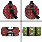 Personalised Dragons Rugby Christmas Duffle Bag Santa Rugby Mascot - Pine Wreath Festive